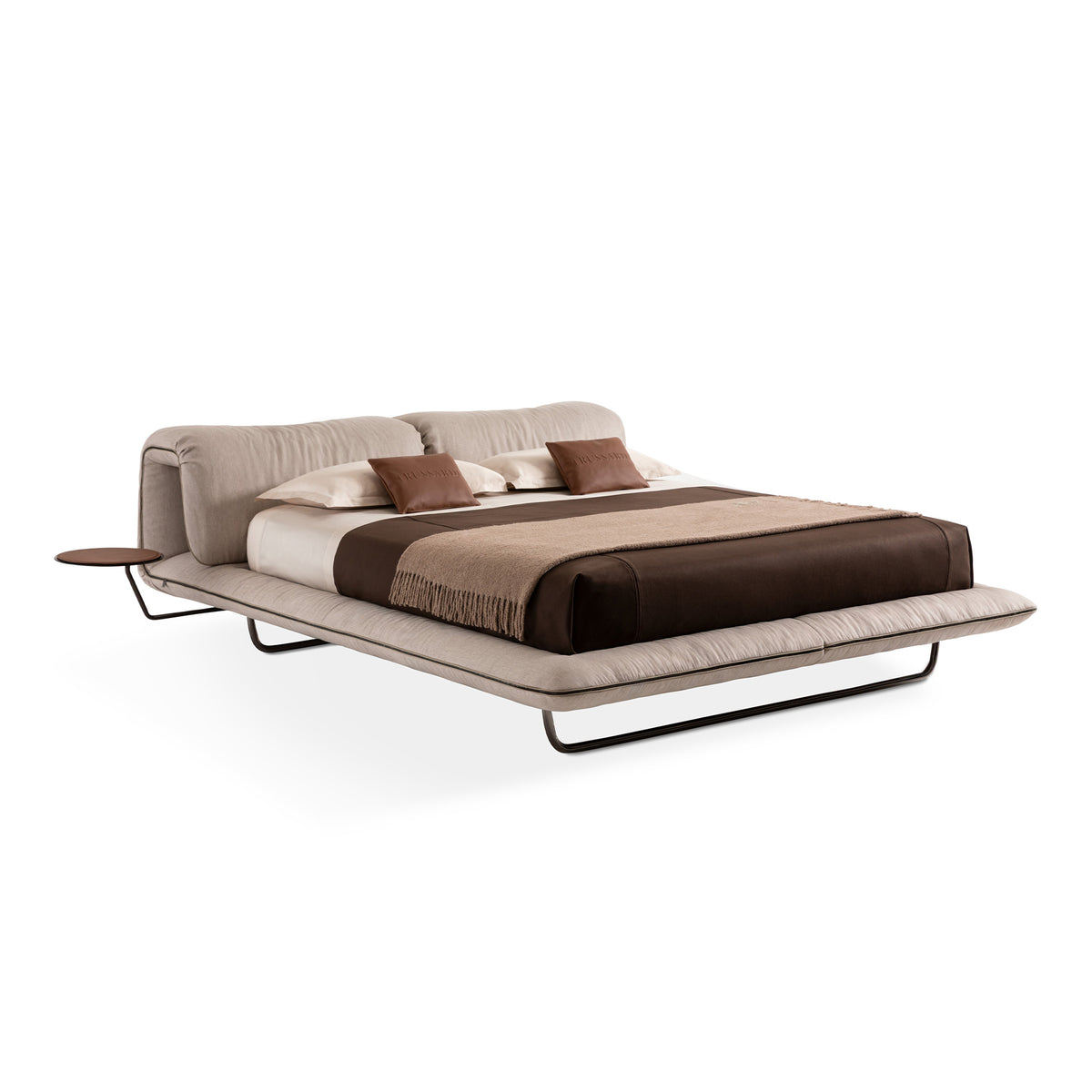 Trussardi Casa - Levre leather bed with bedside tables angle image 2