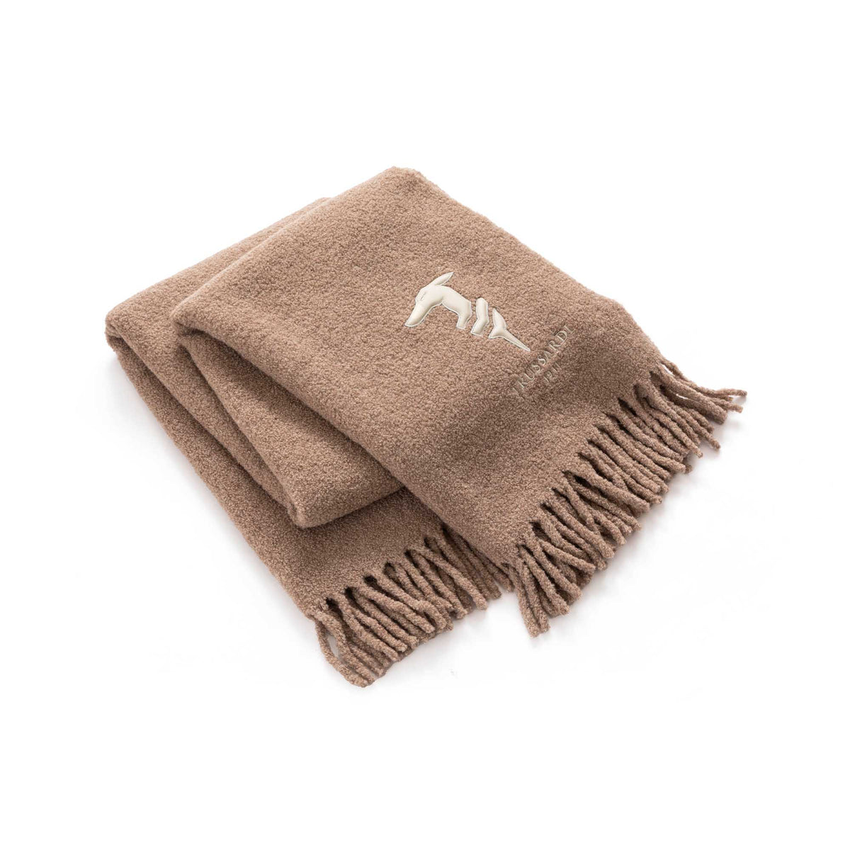 Tobacco Greyhound throw by Trussardi Casa
