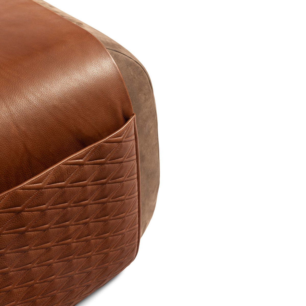 Diamond Brimham ottoman by Bentley Home, detail picture