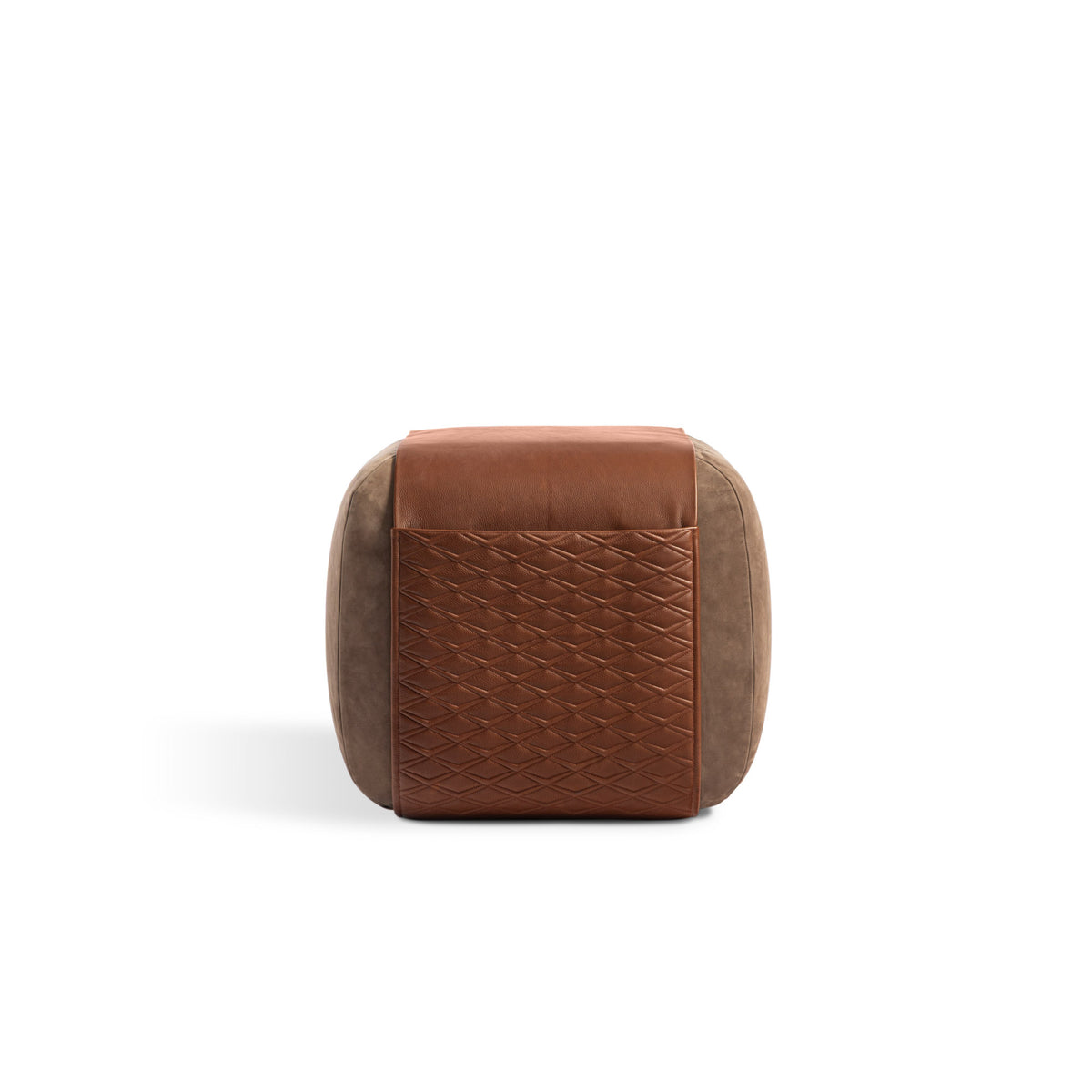 Diamond Brimham ottoman by Bentley Home, front view picture
