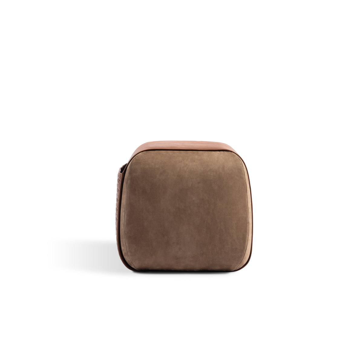 Diamond Brimham ottoman by Bentley Home, side view picture