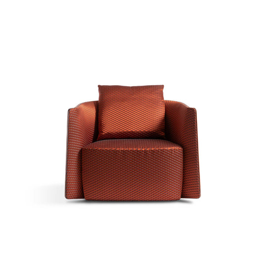 Front view of the Butterfly armchair by Bentley Home