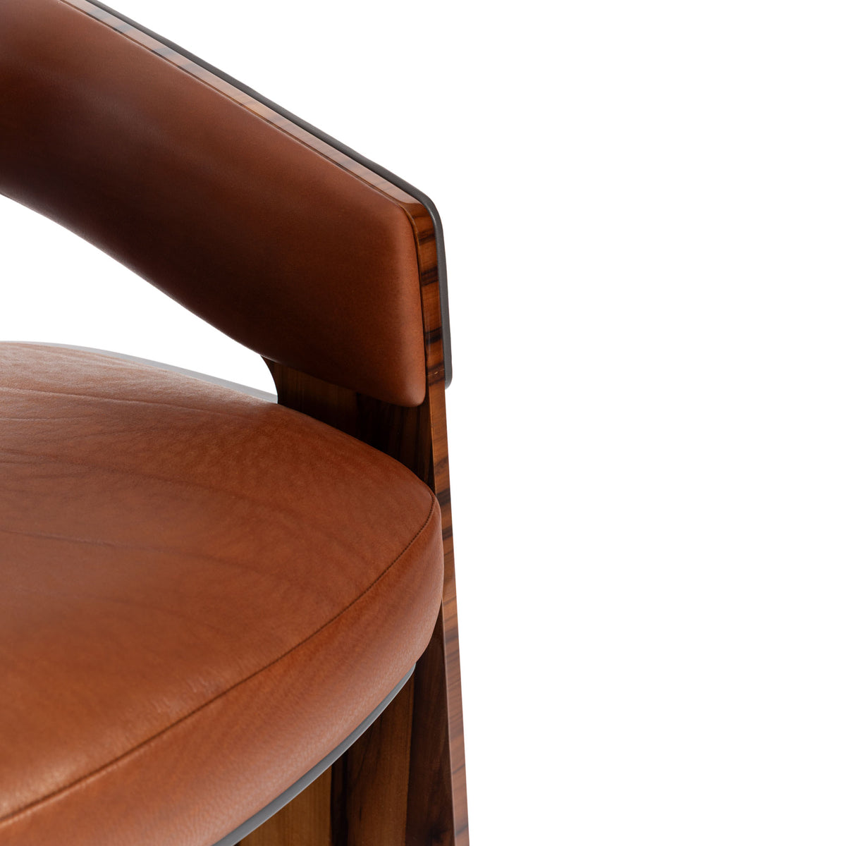 Continuum chair detail image by Bentley Home in color liquid ambar