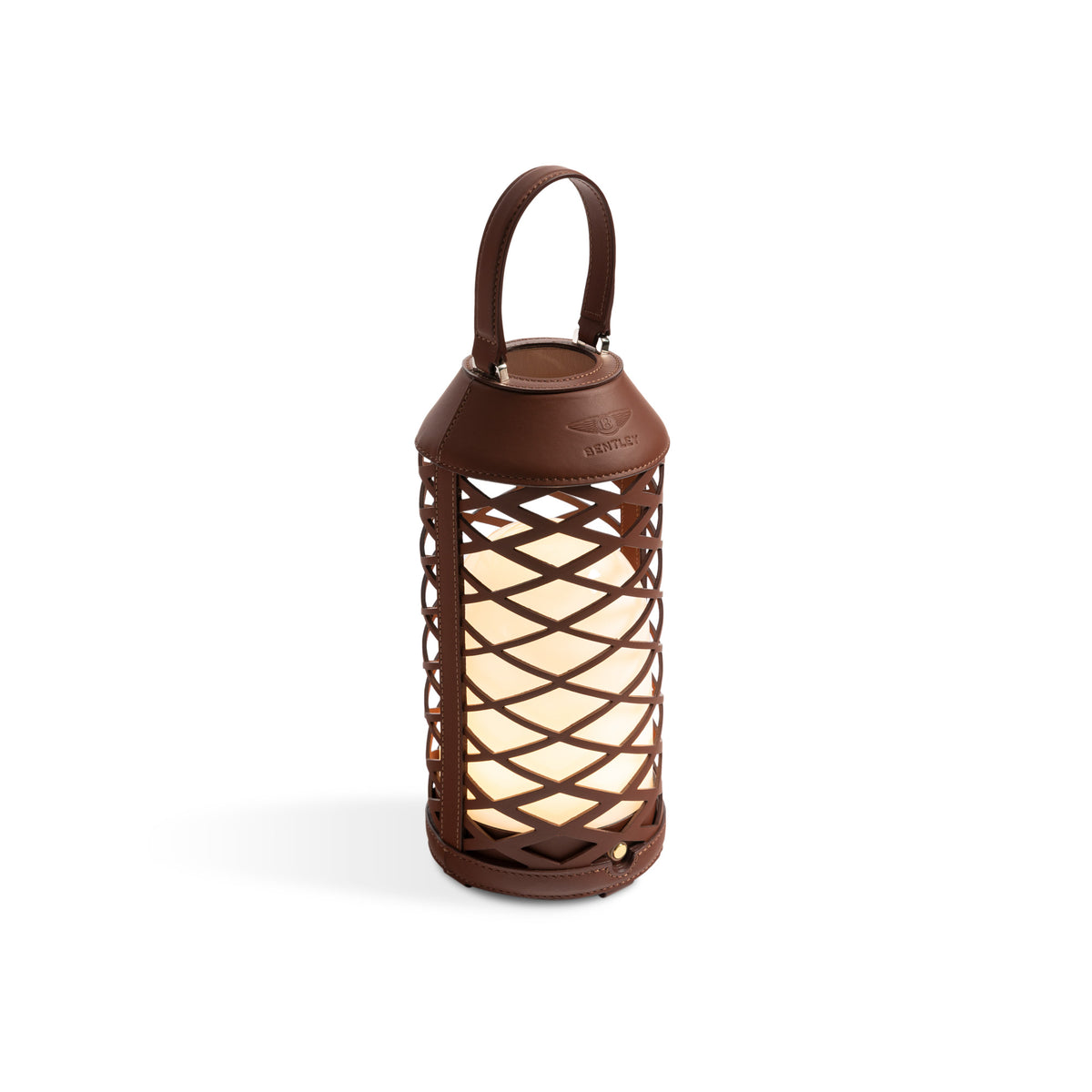 Pralinee Fairmont Lantern by Bentley Home - Front image with light on