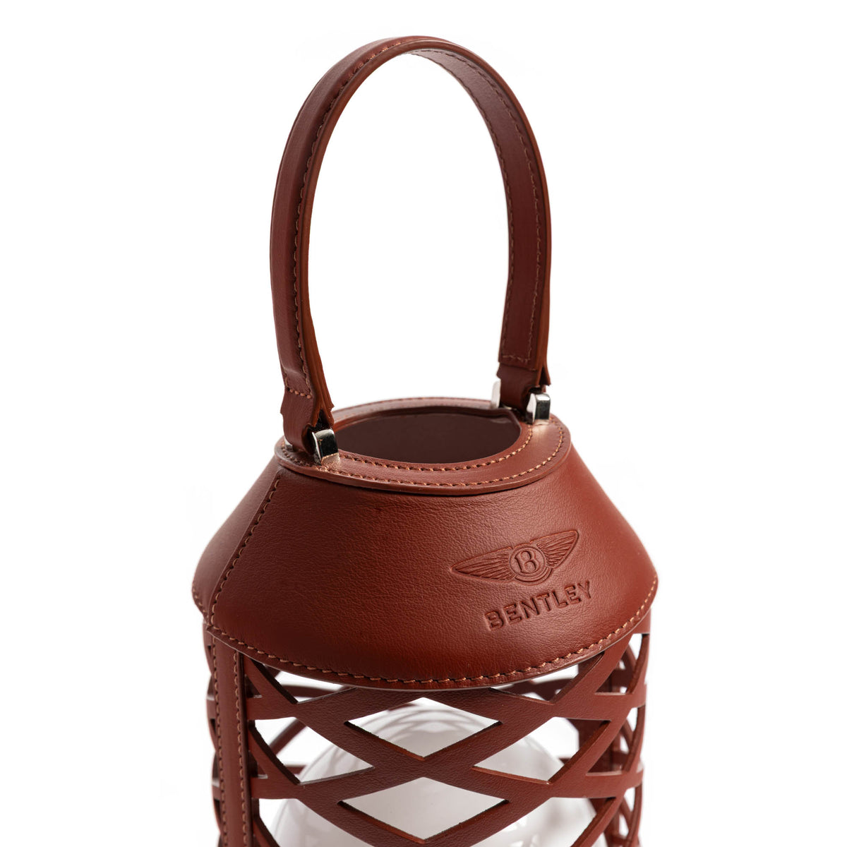 Rust Fairmont Lantern by Bentley Home - Detail image with light off