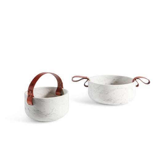Bentley Home Marble Basket vases