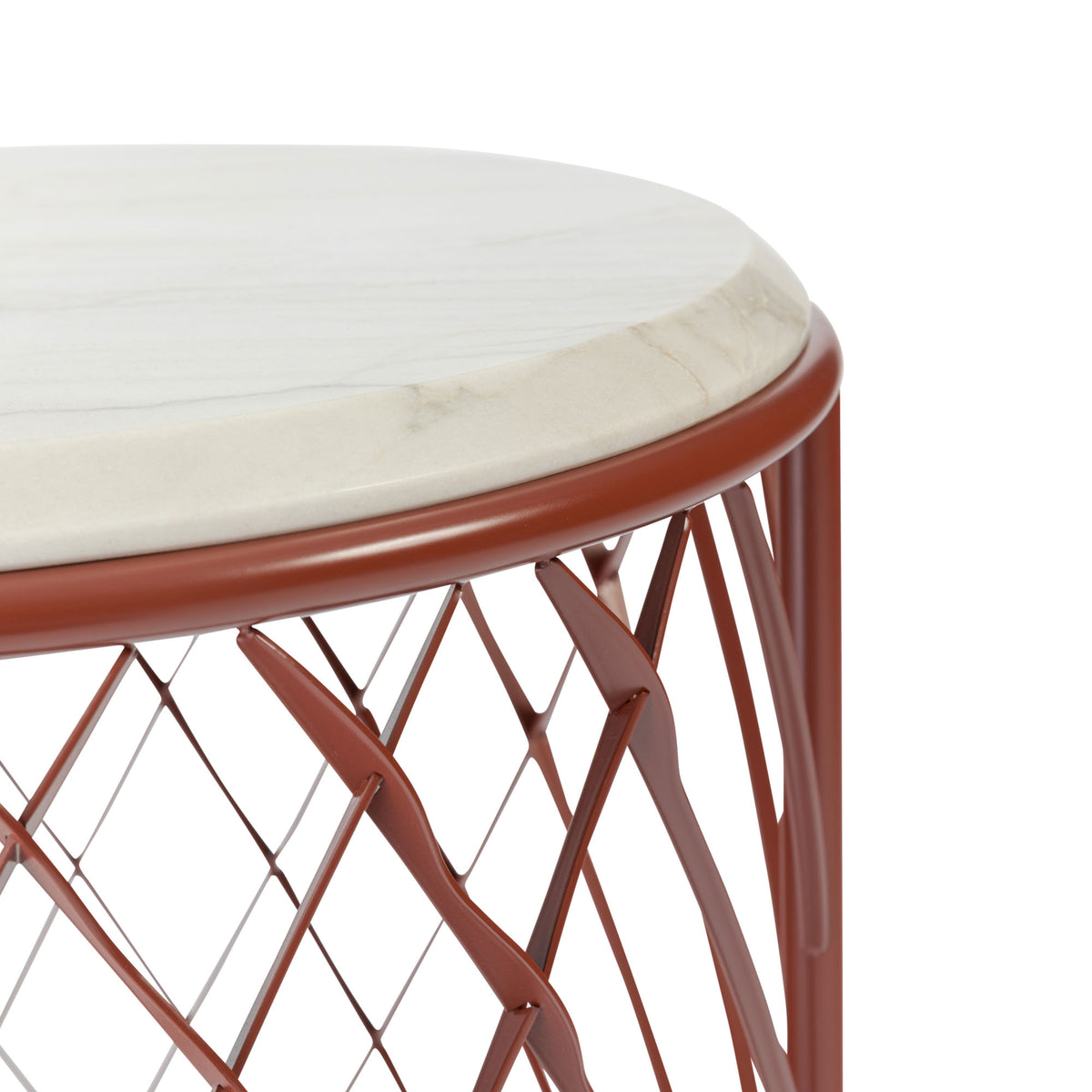 Bentley Home Solstice outdoor side table  Rust detail