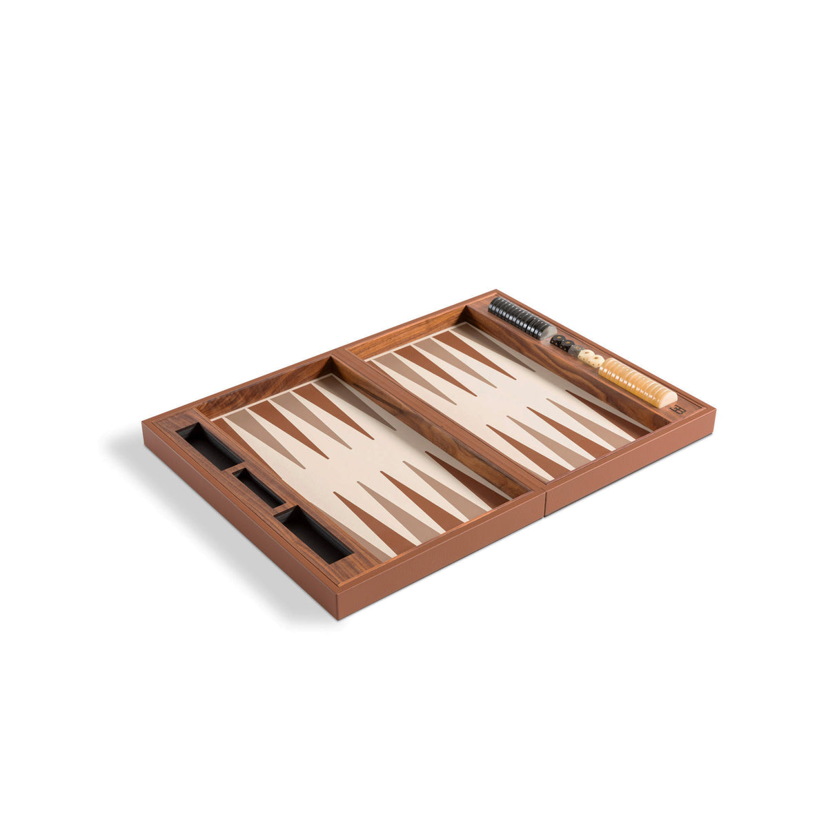 Bugatti Home - Tobacco Grand Royal Backgammon Board Game