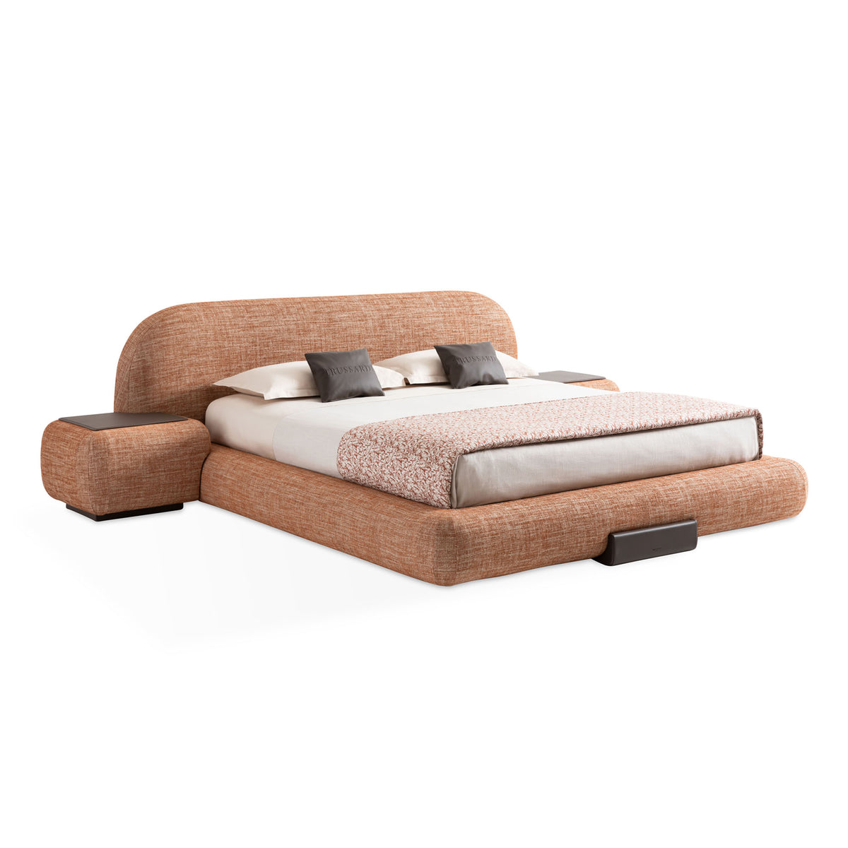 Trussardi Casa - Comfy bed with bedside tables angle view