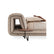 Trussardi Casa - Levre leather bed with bedside tables detail image in stone color