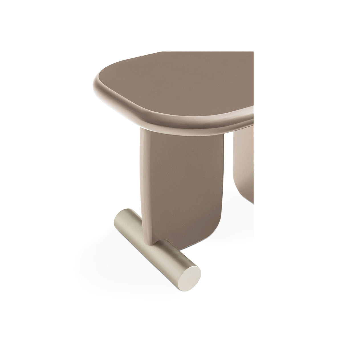 Trussardi Casa - Small Misaky side table in fossil color