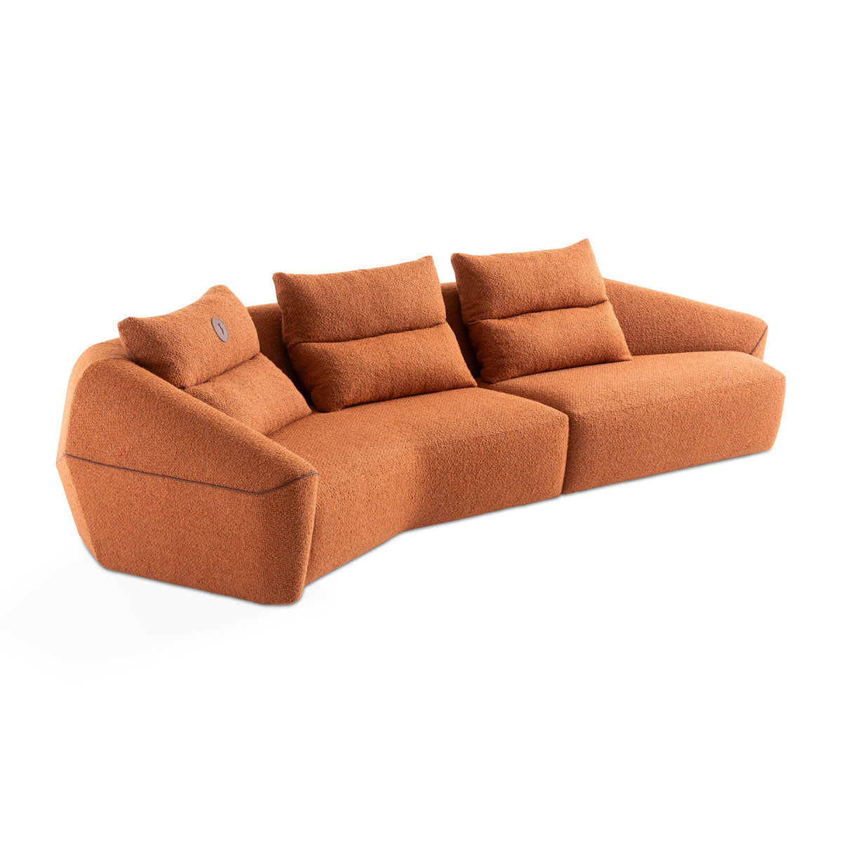 Trussardi Casa - Orange Talism sectional sofa angle image