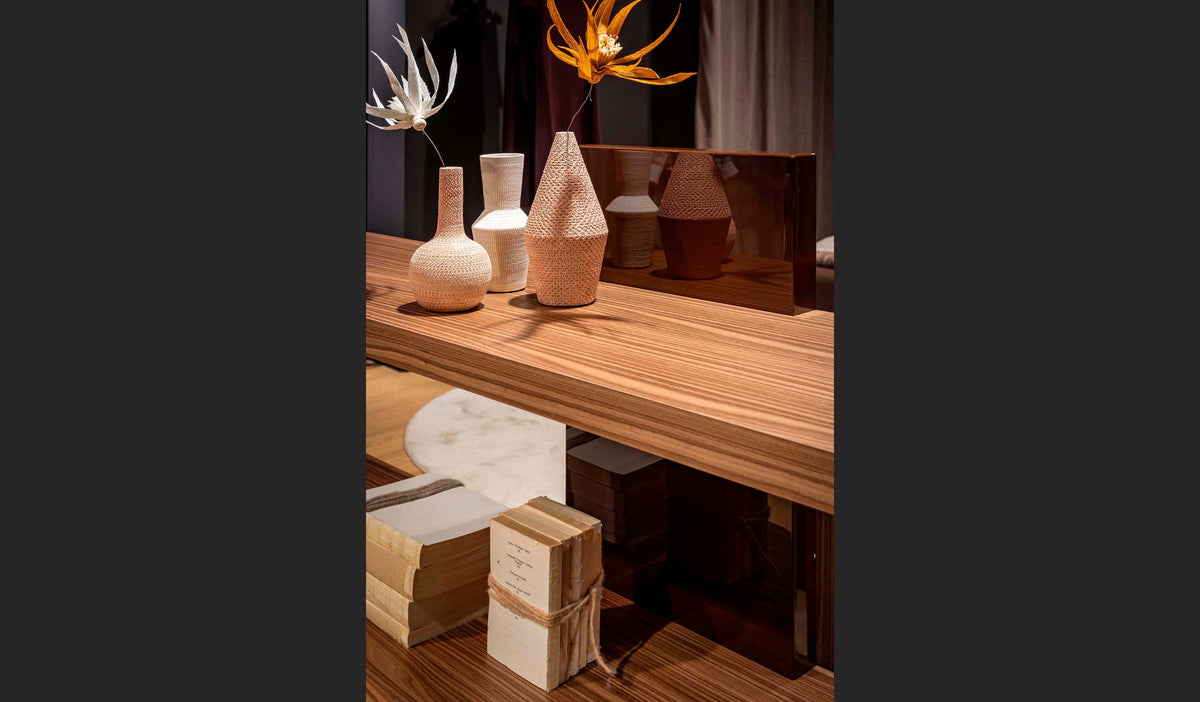 Trussardi Casa - Tratt low bookshelf in ruby set up image