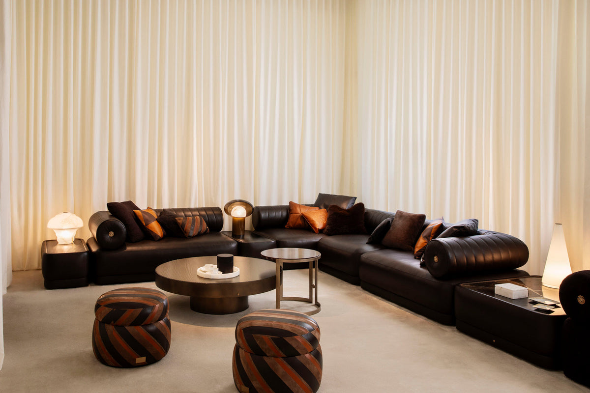 Versace Home - Meteora sectional sofa with coffee table