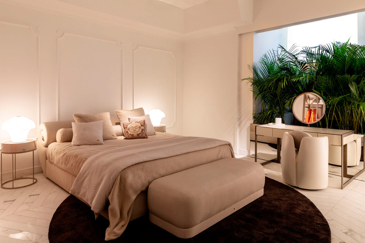 Versace Home - Acantho bed with Agora bedside table