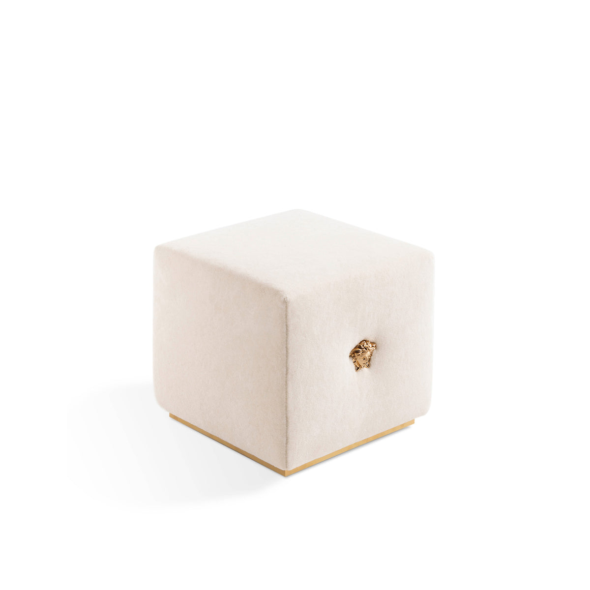 Versace Home - Velvet Carré ottoman, corner image