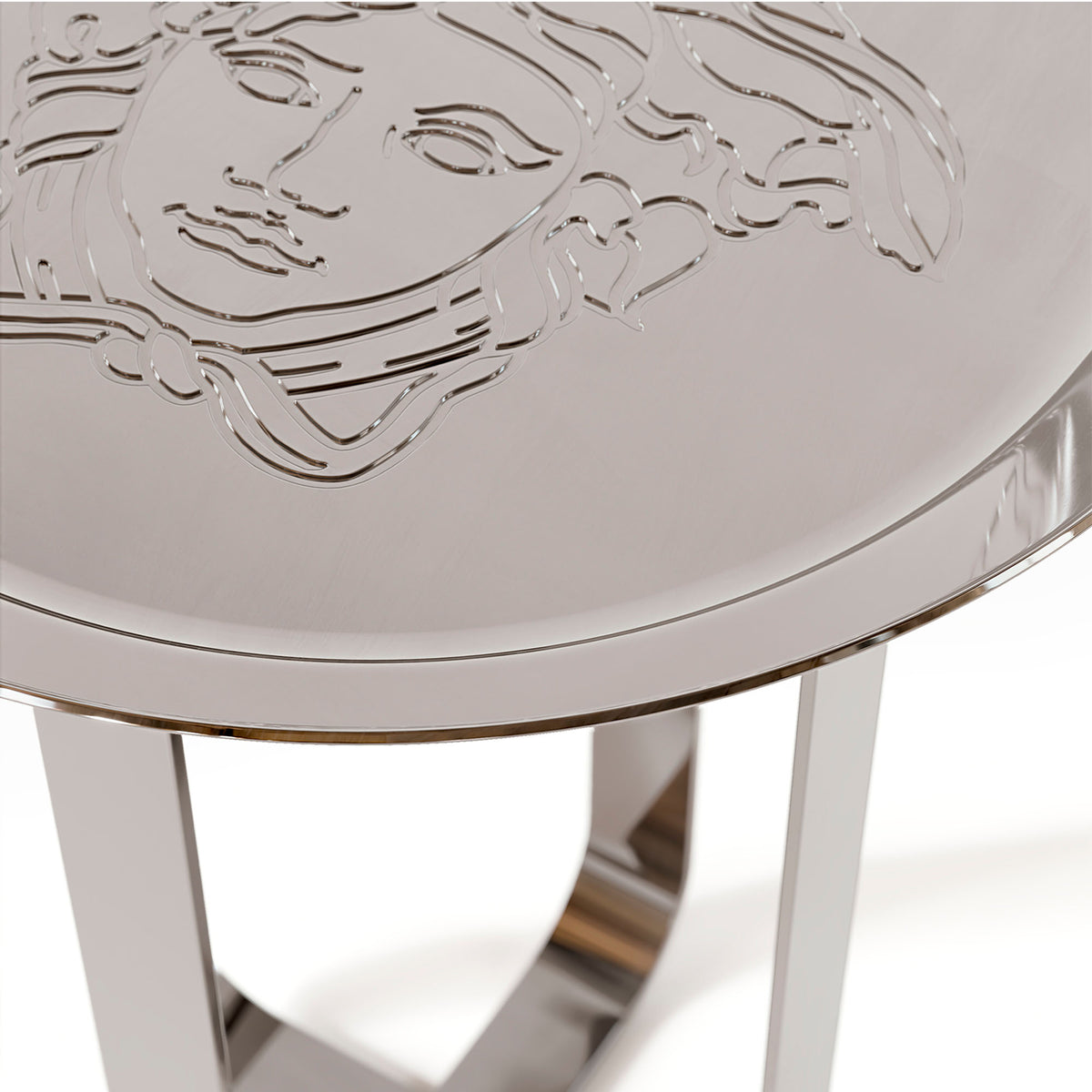 Versace Home Gold Unique side table chrome detail