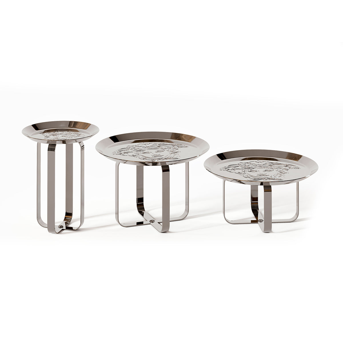 Versace Home Gold Unique side and coffee table chrome