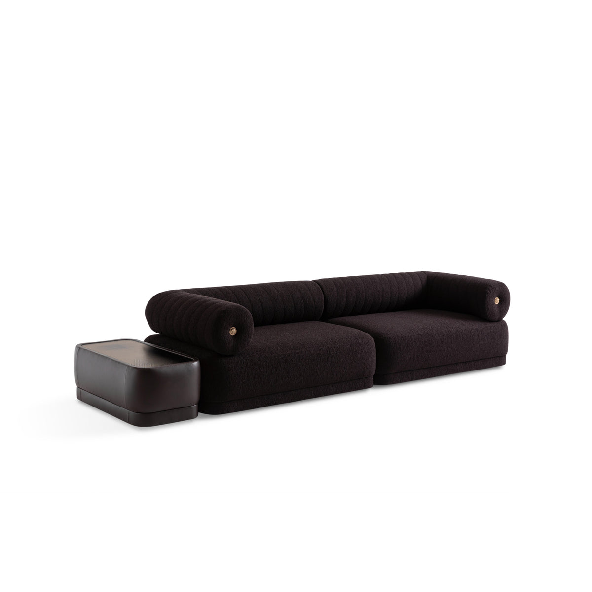 Meteora sofa with Meteora coffee table by Versace Home 