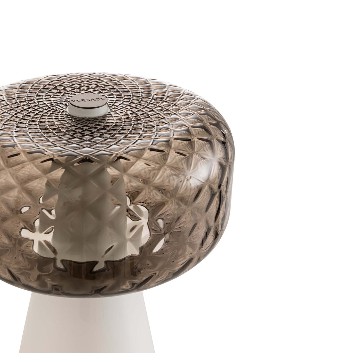 Nerea table lamp detail with light off by Versace Home